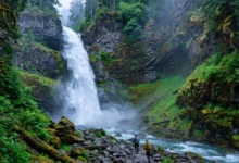 穆尔瀑布 Moul Falls：威尔斯灰瀑布后穿行，1小时轻松线全攻略-加拿大大